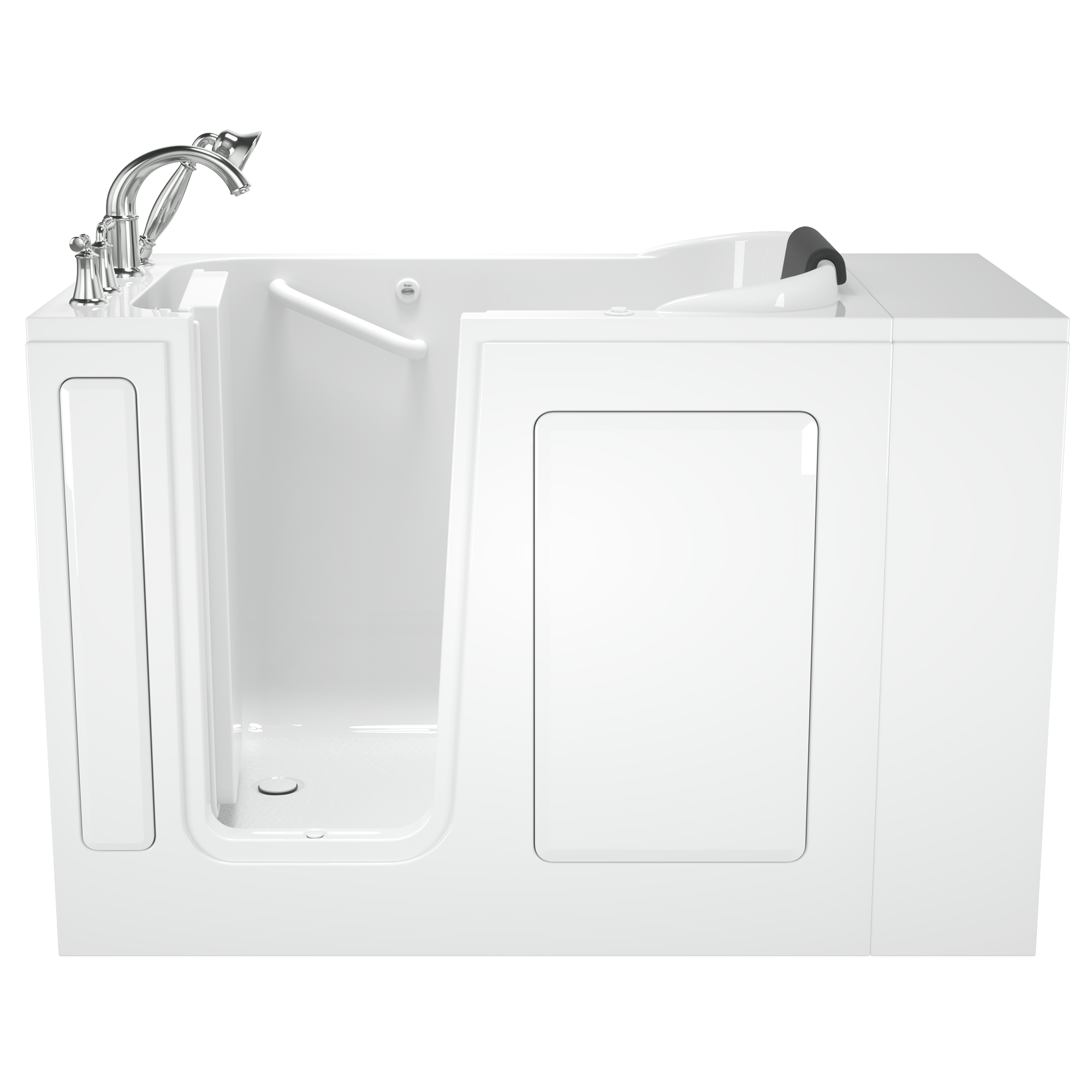 Gelcoat Premium Series 48x28 Inch Walk In Bathtub with Jet Massage System   Left Hand Door and Drain ST WHITE